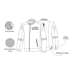 BELA - Royal Rider Vintage Giacca in Nero grigio vintage description 4