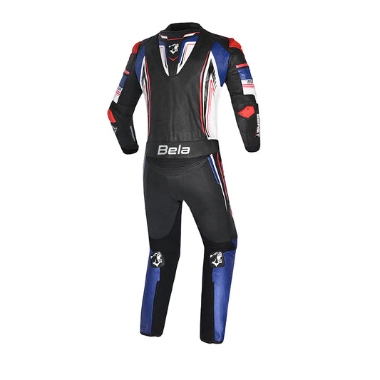 BELA - Tuta moto 2 pezzi Beast Nero Bianco Blu Rosso – Yamoto.it