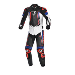 BELA - Tuta moto 2 pezzi Beast Nero Bianco Blu Rosso 