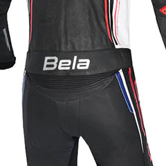 BELA - Tuta moto 2 pezzi Beast Nero Bianco Blu Rosso 