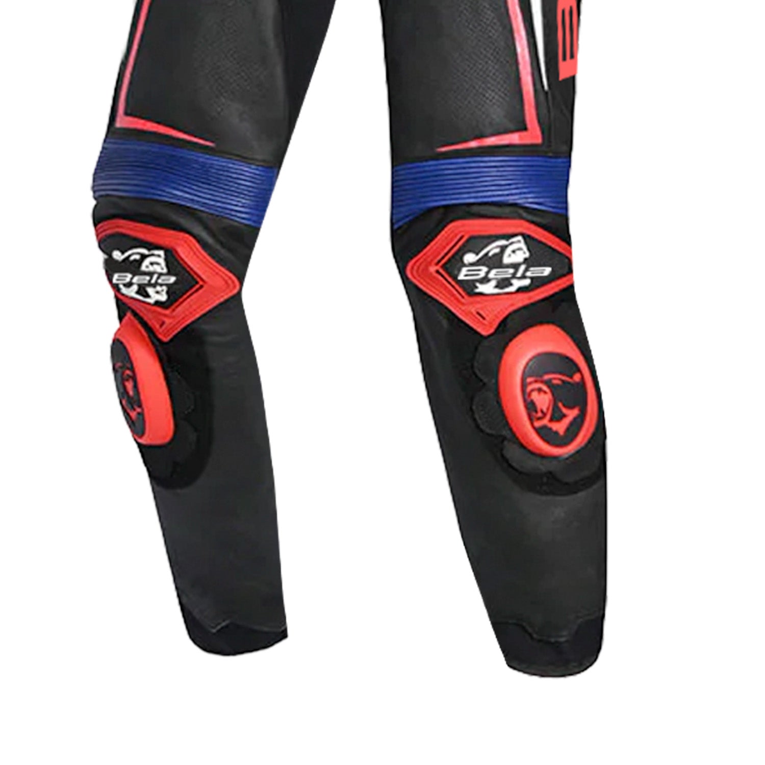 BELA - Tuta moto 2 pezzi Beast Nero Bianco Blu Rosso 