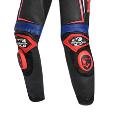 BELA - Tuta moto 2 pezzi Beast Nero Bianco Blu Rosso 