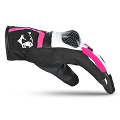 BELA AIR FLOW GUANTI DONNA MOTO ESTIVI NERO ROSA 