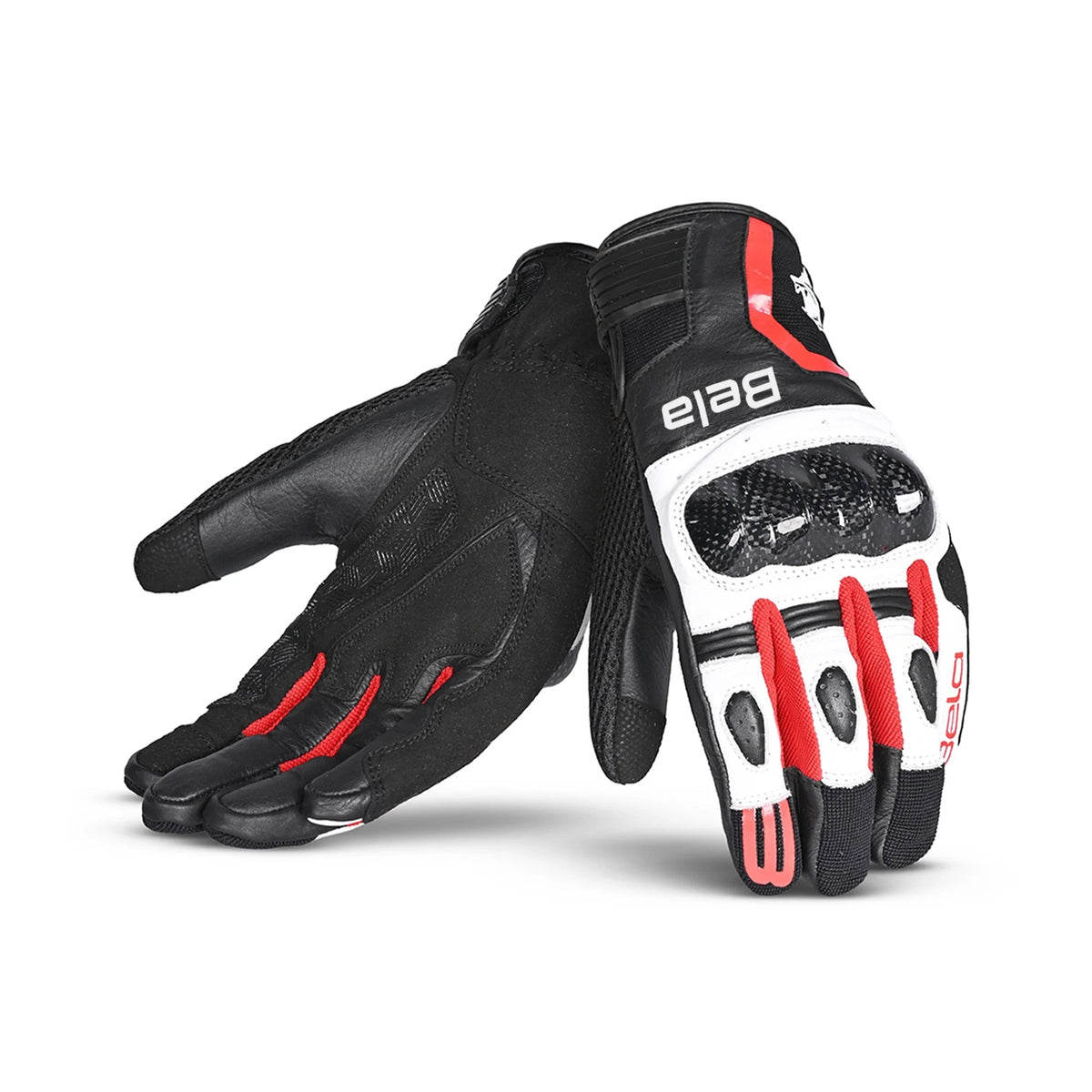 BELA AIR FLOW GUANTI DONNA MOTO ESTIVI / NERO ROSSO 
