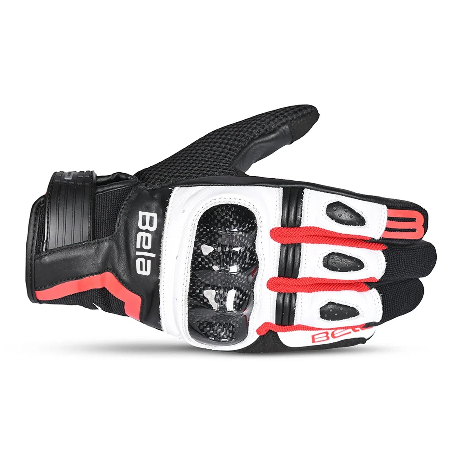 BELA AIR FLOW GUANTI DONNA MOTO ESTIVI / NERO ROSSO 
