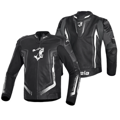 BELA BEAST GIACCA UOMO IN PELLE ANTHIRA NERO BIANCO 