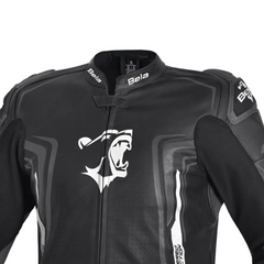 BELA BEAST GIACCA UOMO IN PELLE ANTHIRA NERO BIANCO 