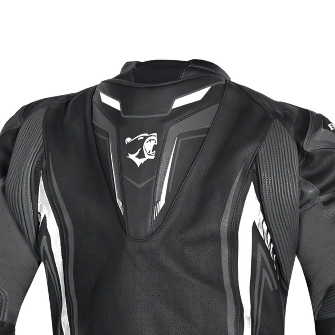 BELA BEAST GIACCA UOMO IN PELLE ANTHIRA NERO BIANCO 