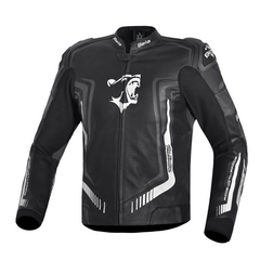 BELA BEAST GIACCA UOMO IN PELLE ANTHIRA NERO BIANCO 