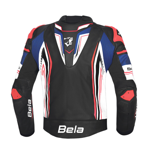 BELA BEAST GIACCA UOMO IN PELLE NERO BIANCO BLU ROSSO – Yamoto.it