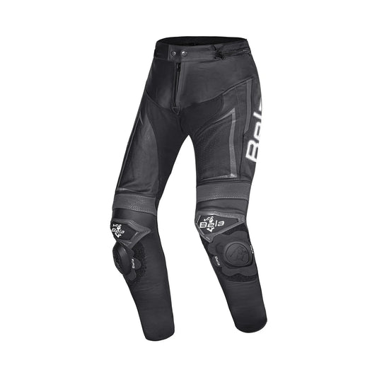 BELA BEAST – PANTALONE UOMO IN PELLE ANTHIRA NERO BIANCO – Yamoto.it