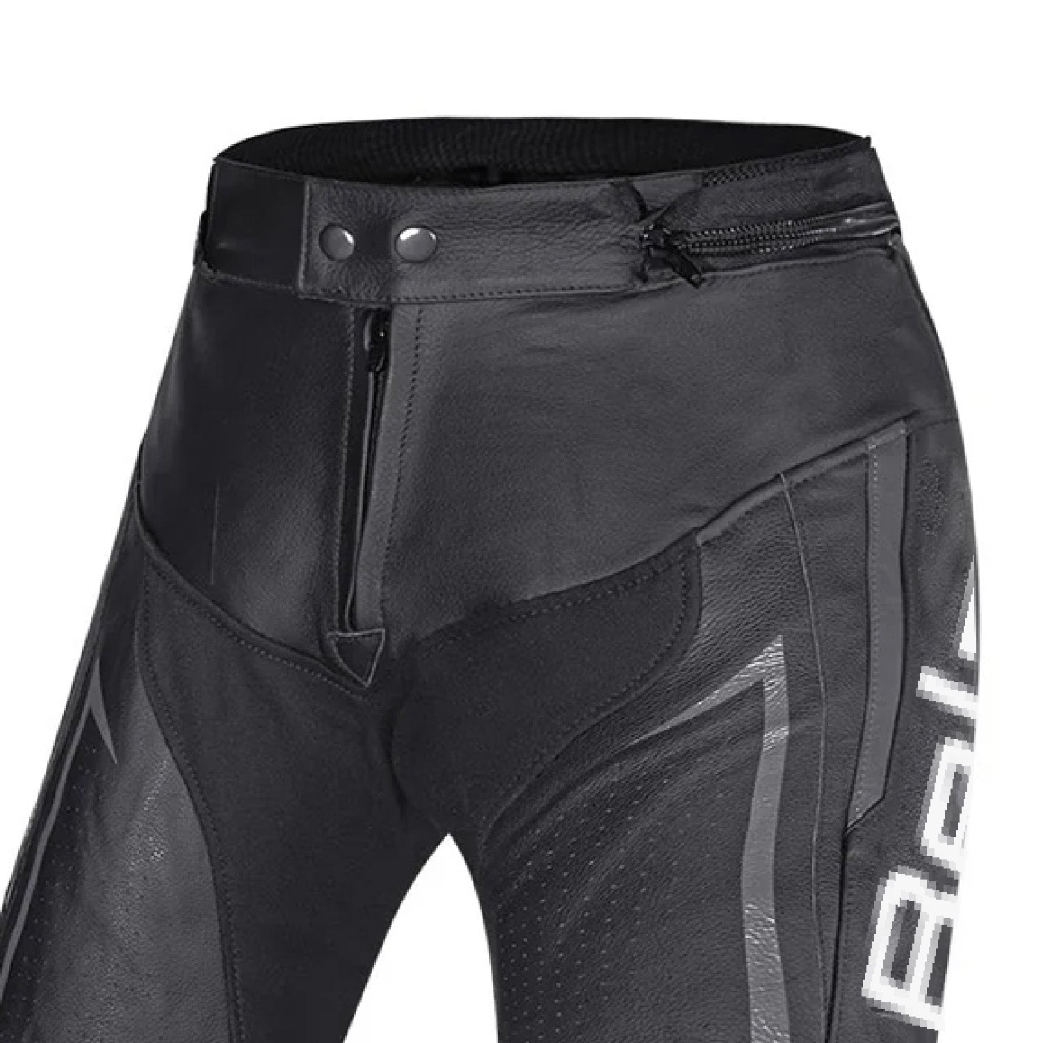 BELA BEAST – PANTALONE UOMO IN PELLE ANTHIRA NERO BIANCO 