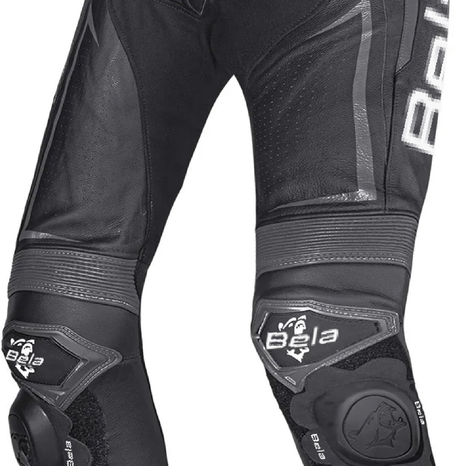 BELA BEAST – PANTALONE UOMO IN PELLE ANTHIRA NERO BIANCO 