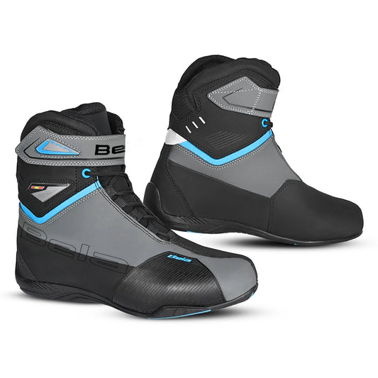 BELA BLAZE LADY STIVALI MOTO TURQUOISE NERO GRIGIO – Yamoto.it