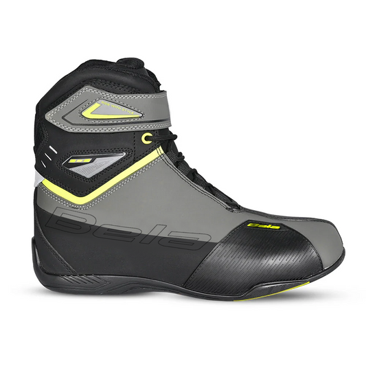 BELA BLAZE MAN STIVALI MOTO IN PELLE FLOUR NERO GIALLO – Yamoto.it