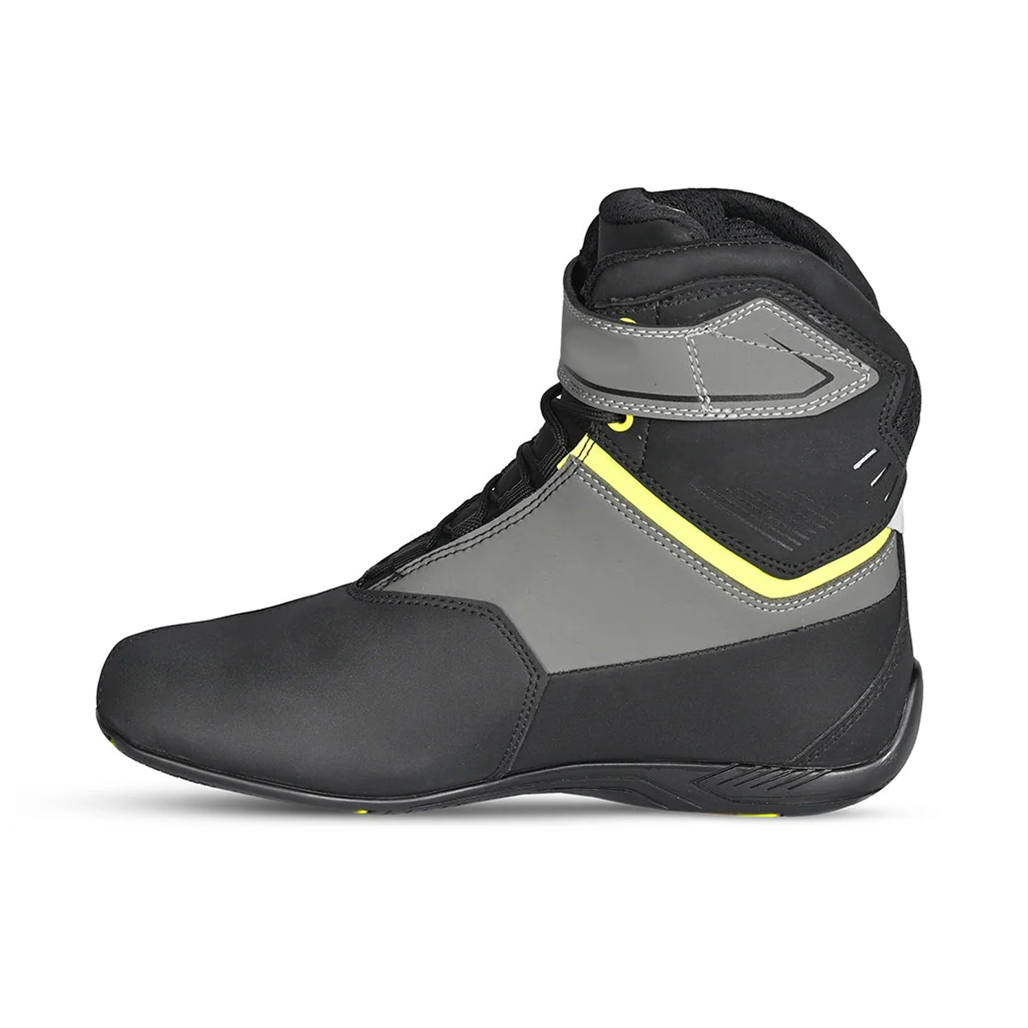 BELA BLAZE MAN STIVALI MOTO IN PELLE FLOUR NERO GIALLO 