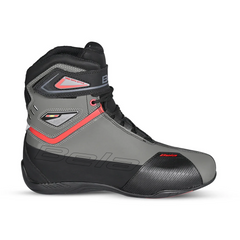 BELA BLAZE MAN STIVALI MOTO IN PELLE NERO GRIGIO ROSSO 