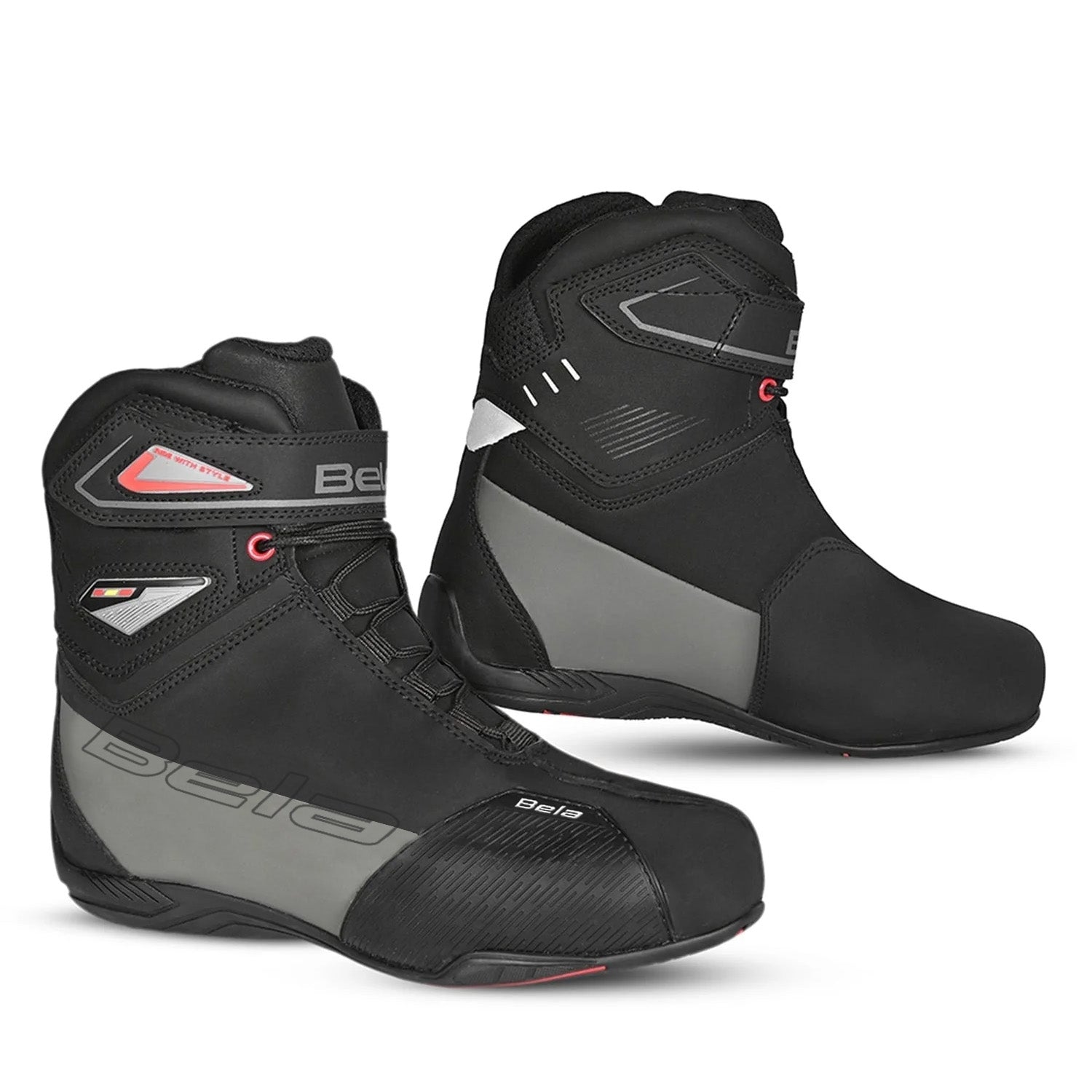 BELA BLAZE MAN STIVALI MOTO  NERO GRIGIO 