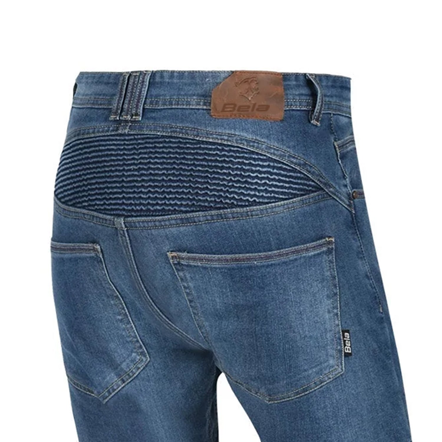 BELA BOSTON PANTALONI UOMO JEANS SCURO 32L BLU SPRAY 