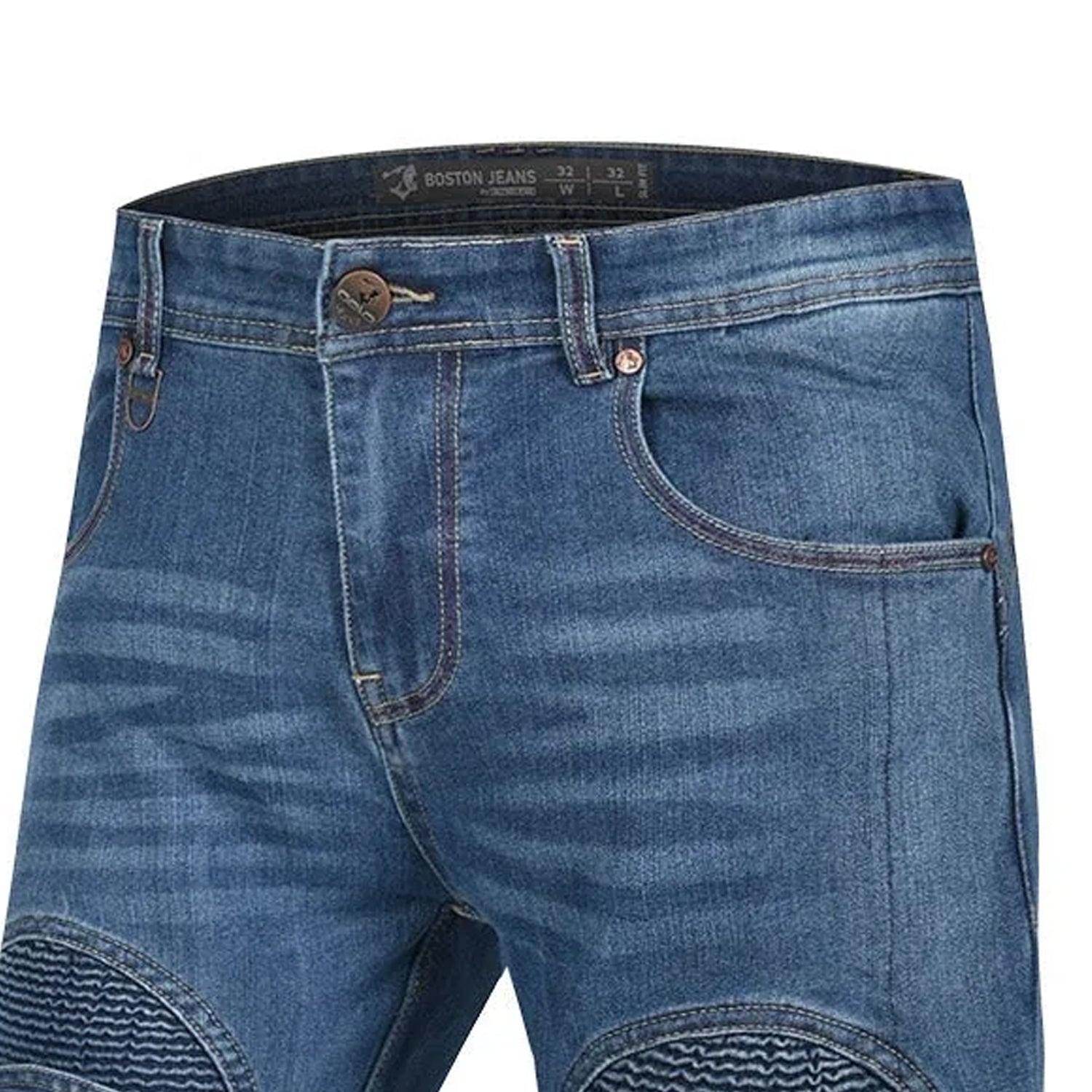 BELA BOSTON PANTALONI UOMO JEANS SCURO 32L BLU SPRAY 