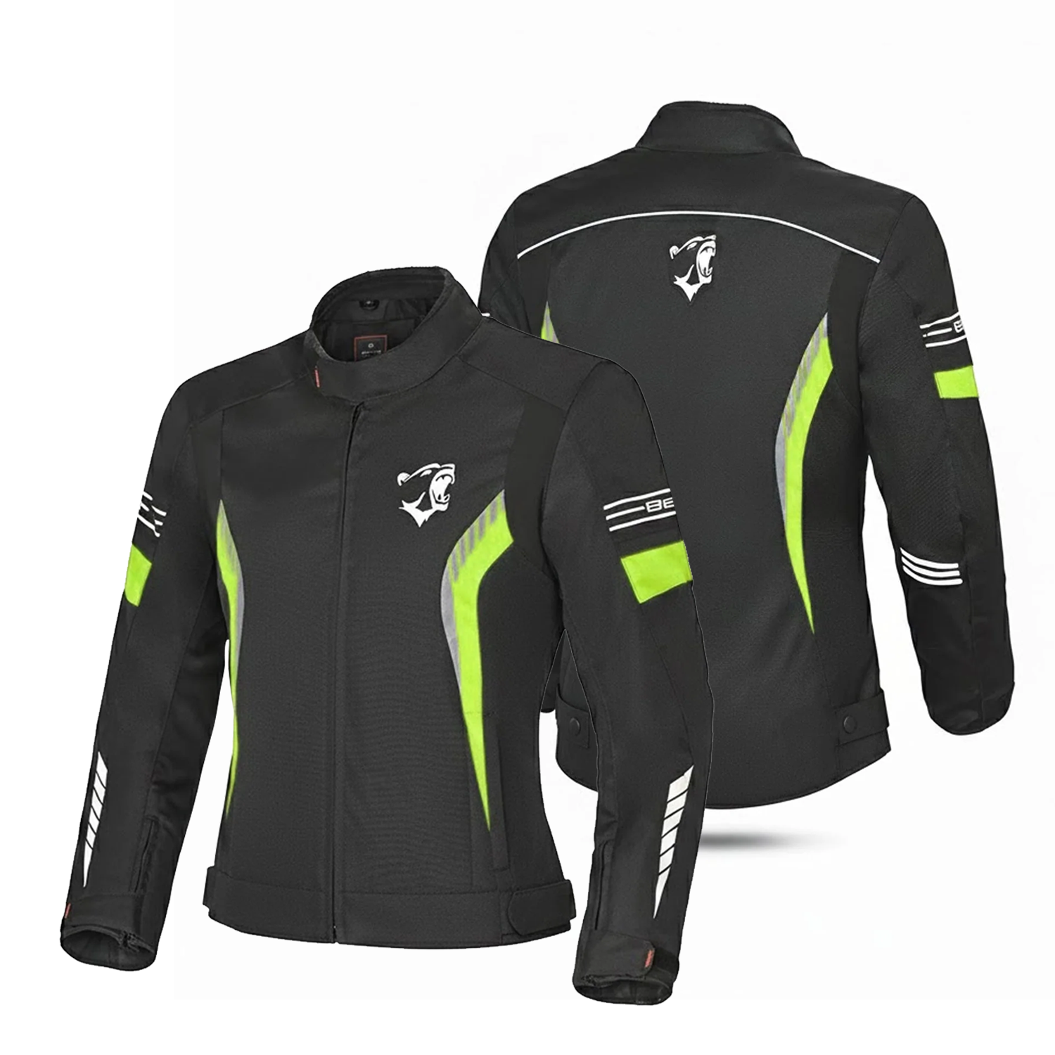BELA BRADLEY GIACCA DONNA MOTO NERO GIALLO FLUO 