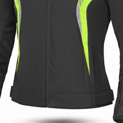 BELA BRADLEY GIACCA DONNA MOTO NERO GIALLO FLUO 