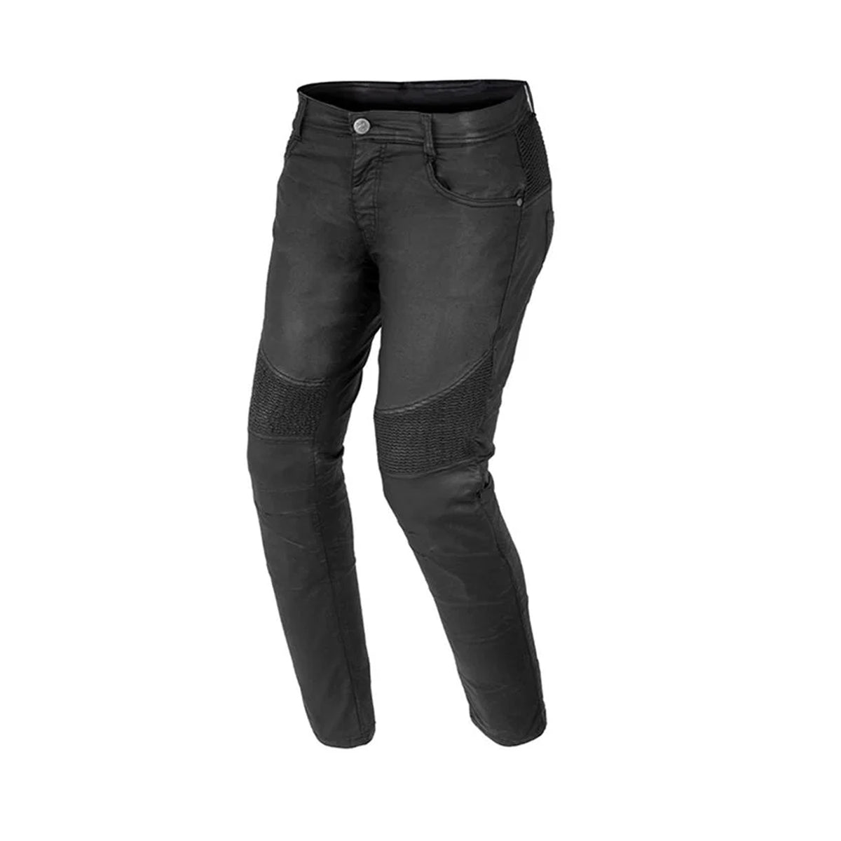 BELA CAT PANTALONI DONNA RIVESTITO CERA JEANS NERO 