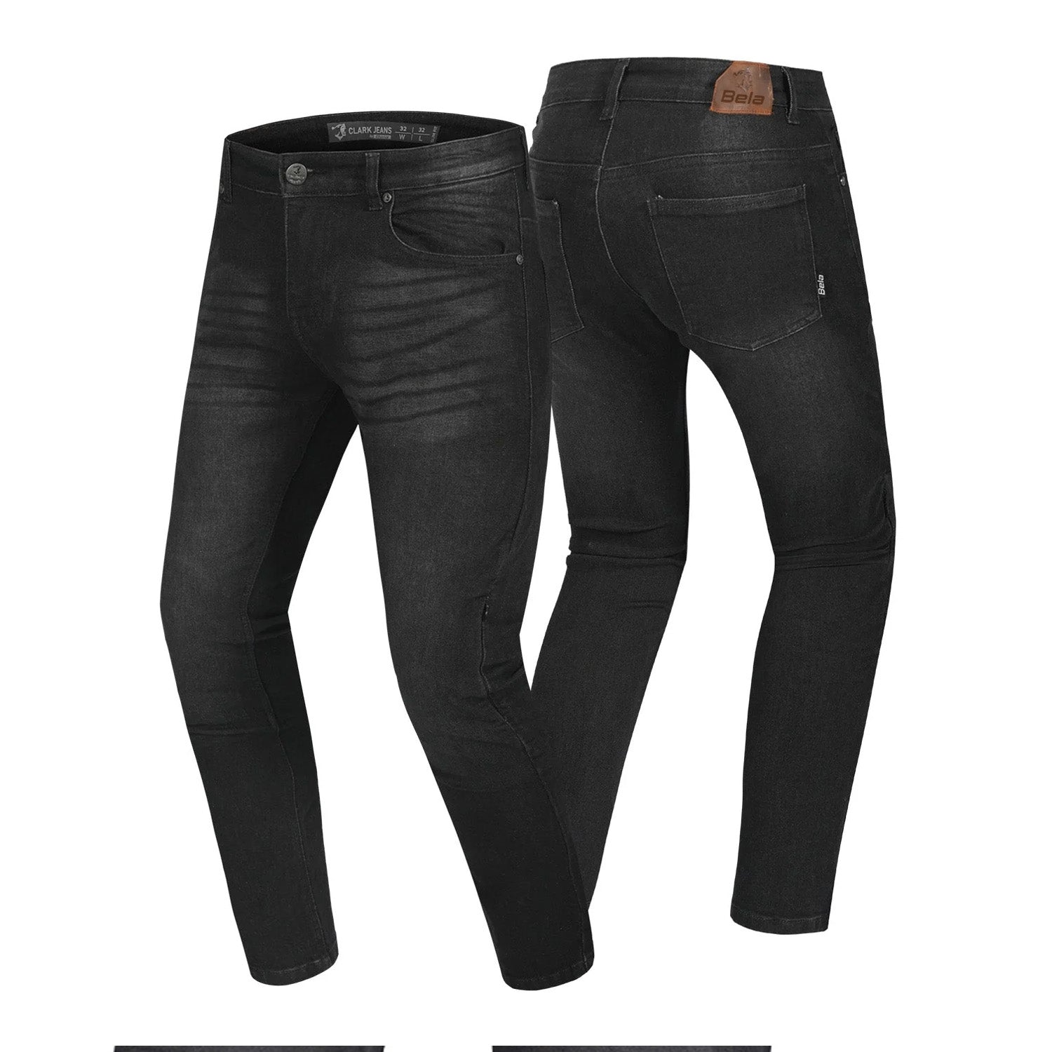 BELA CLARK PANTALONI DONNA JEANS NERO SPRAY 
