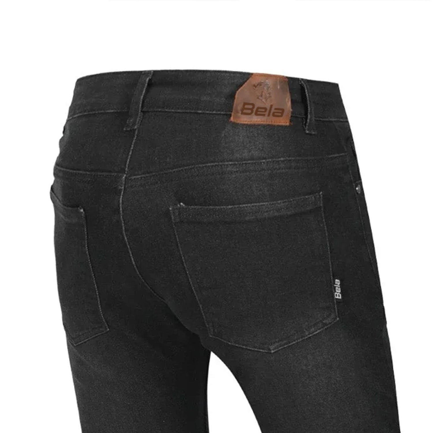 BELA CLARK PANTALONI DONNA JEANS NERO SPRAY 