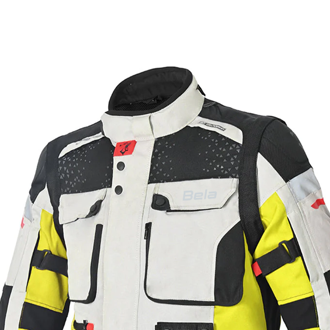 BELA CROSSROAD EXTREME WP 3 IN 1 GIACCA DI MOTO UOMO GHIACCIO GRIGIO GIALLO FLOU 