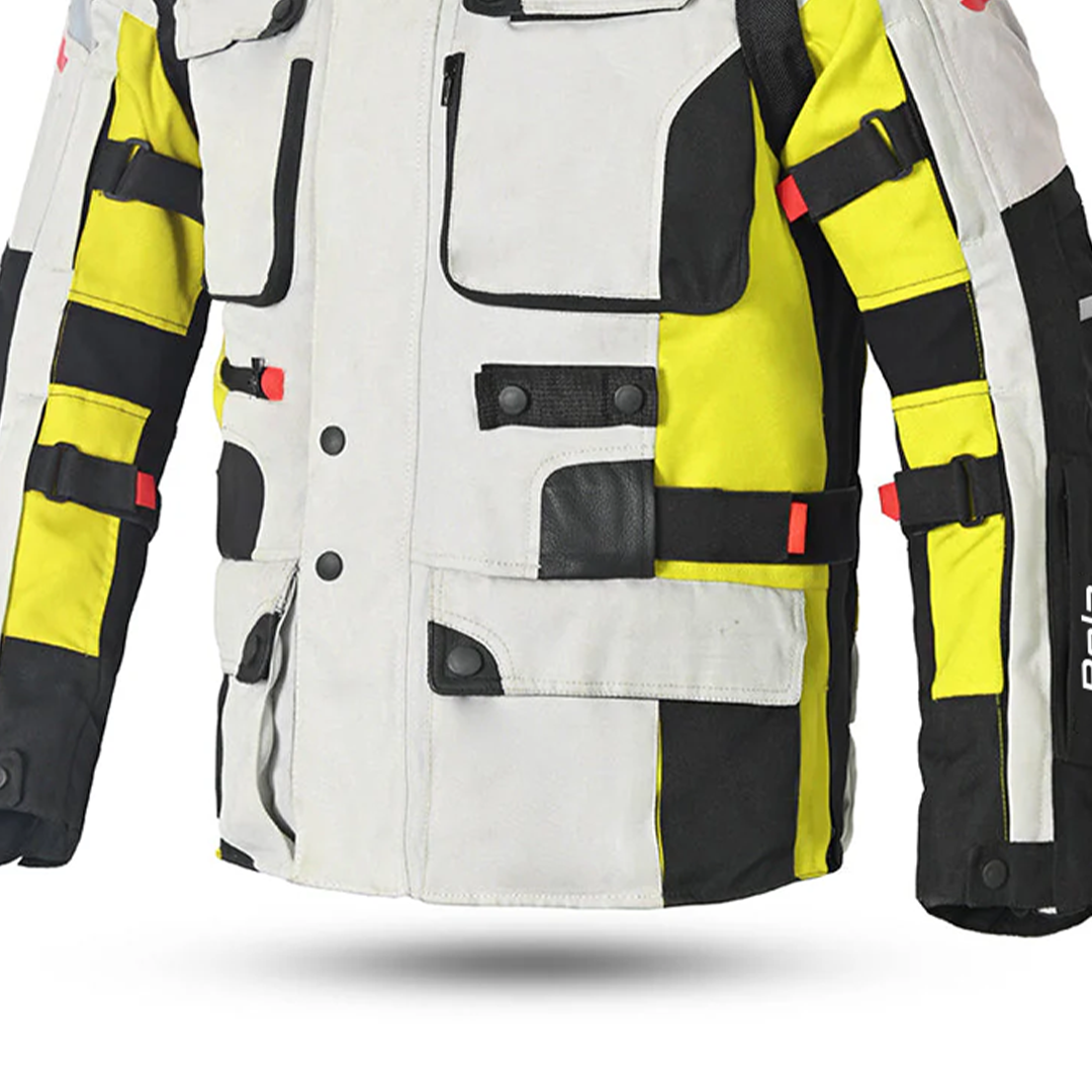 BELA CROSSROAD EXTREME WP 3 IN 1 GIACCA DI MOTO UOMO GHIACCIO GRIGIO GIALLO FLOU 
