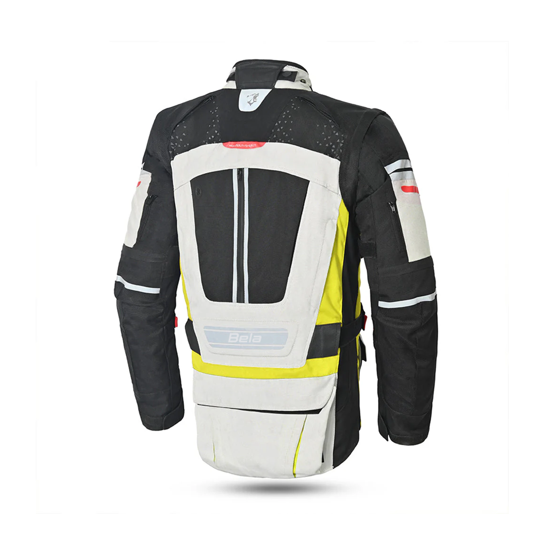 BELA CROSSROAD EXTREME WP 3 IN 1 GIACCA DI MOTO UOMO GHIACCIO GRIGIO GIALLO FLOU 