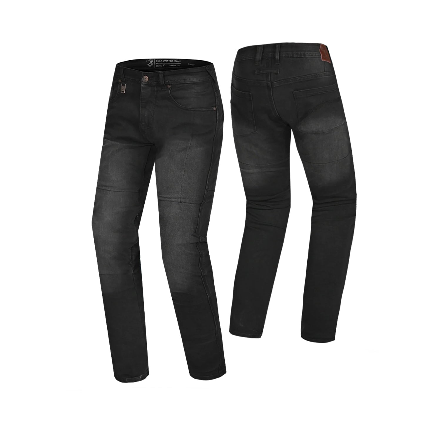 BELA DRIFTER PANTALONE UOMO JEANS 30L NERO SPRAY 