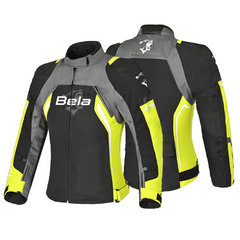 BELA ELANUR GIACCA DONNA MOTO TOURING IN TESSUTO NERA/GIALLO 