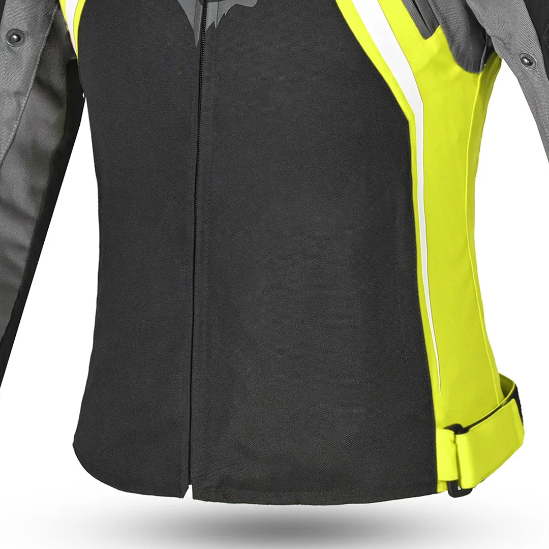 BELA ELANUR GIACCA DONNA MOTO TOURING IN TESSUTO NERA/GIALLO 
