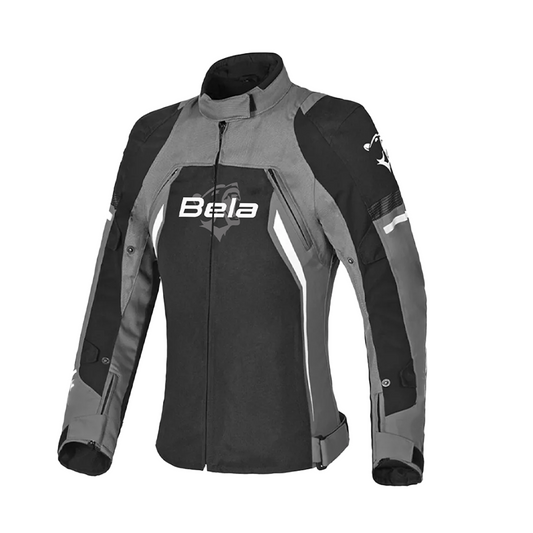 BELA ELANUR GIACCA DONNA MOTOCICLISTA NERO GRIGIO – Yamoto.it