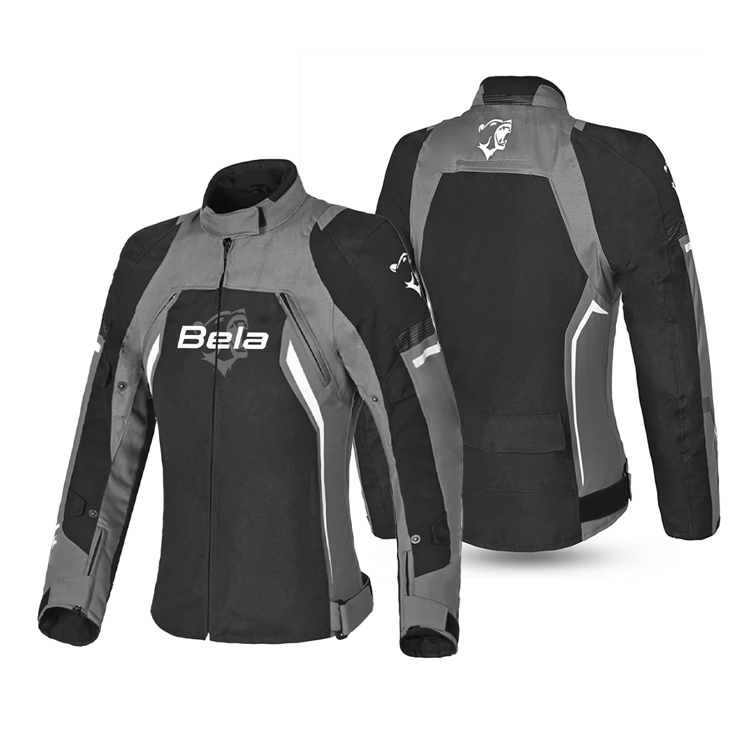BELA ELANUR GIACCA DONNA MOTOCICLISTA NERO GRIGIO 