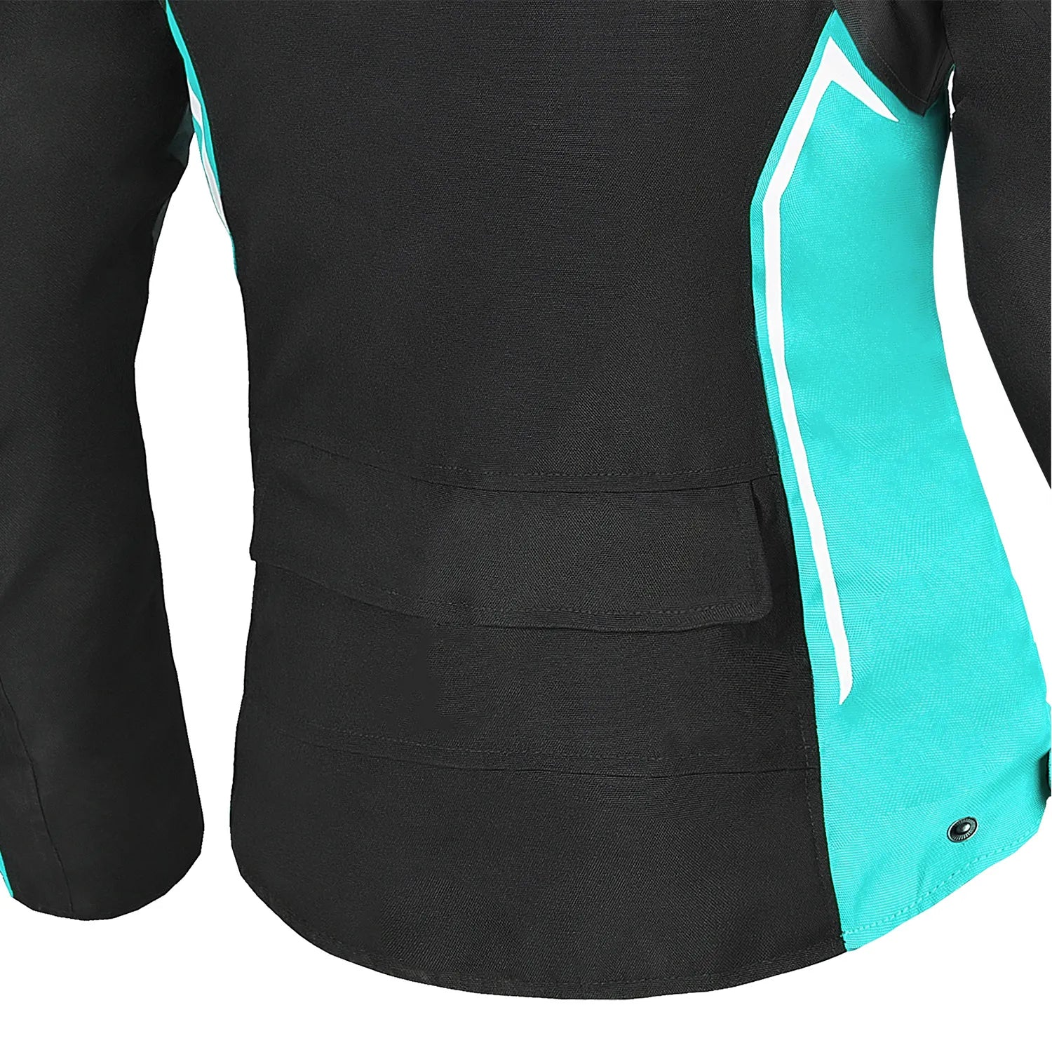 BELA ELANUR GIACCA DI MOTO DONNA NERO TURCHESE 
