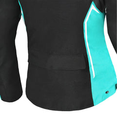 BELA ELANUR GIACCA DI MOTO DONNA NERO TURCHESE 