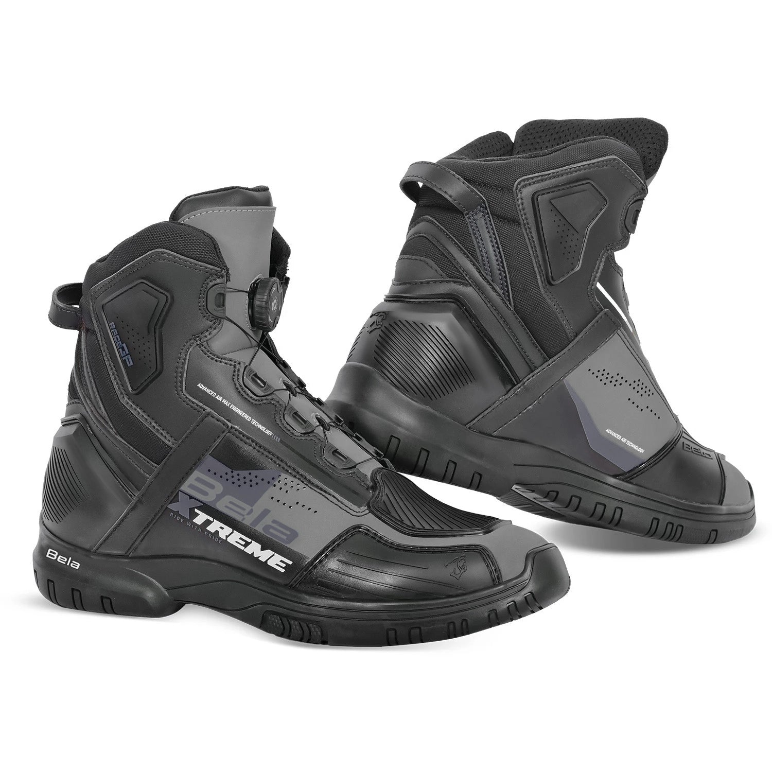 BELA EXTREME FORCE BOTAS DE MOTO NEGRO GRIGIO 