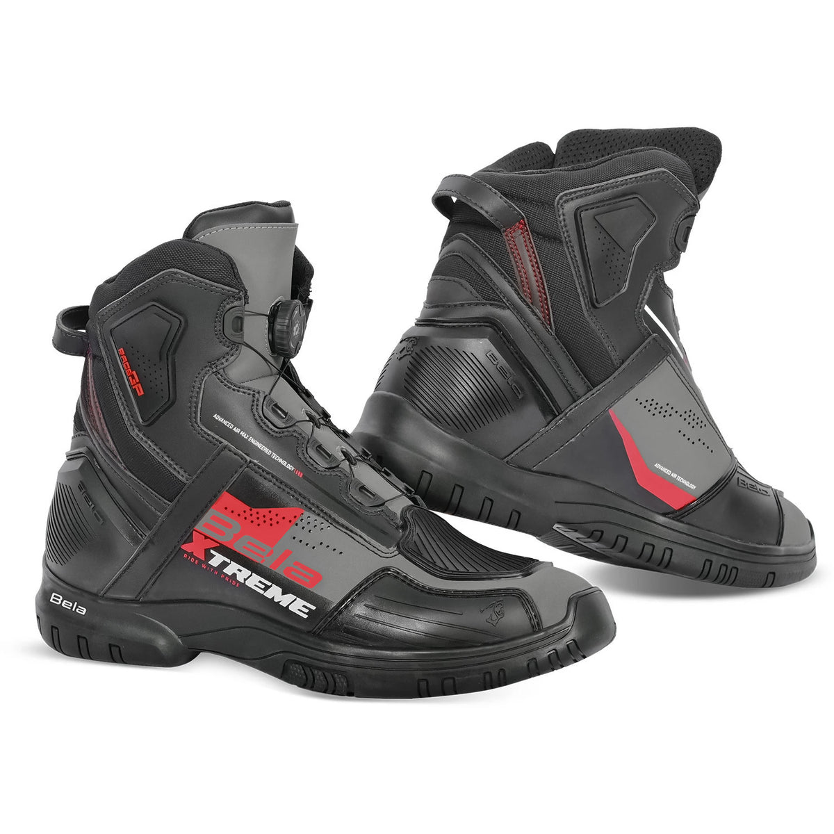 BELA EXTREME FORCE URBAN STIVALI NERO GRIGIO ROSSO 