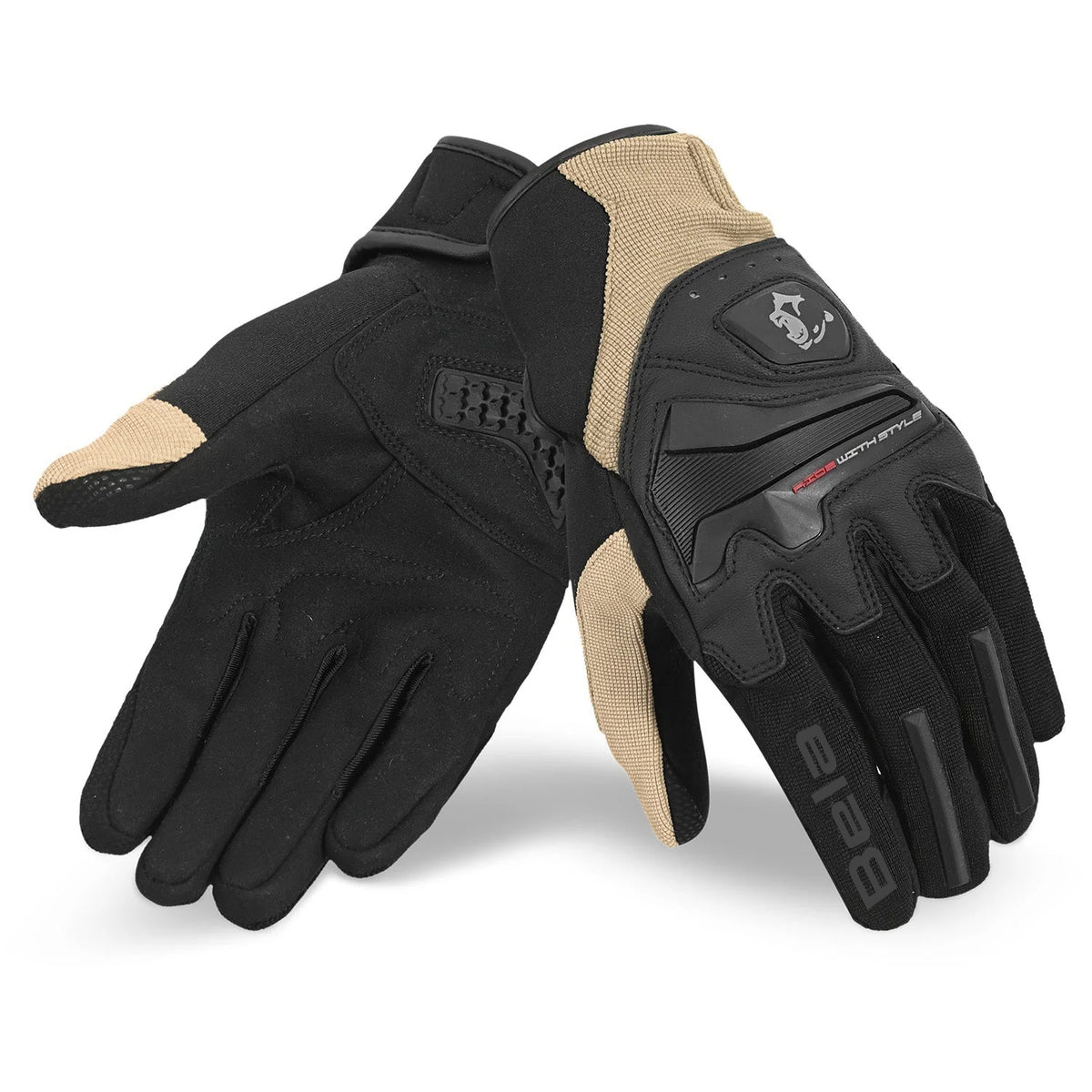 BELA GUANTO IN TESSUTO STAR SAND/NERO 