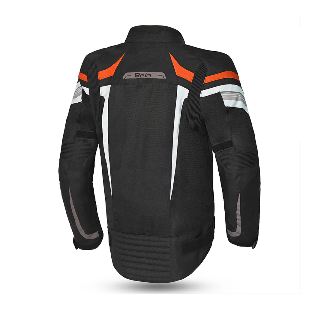 BELA HIGHLAND GIACCA UOMO MOTO NERO BIANCO ARANCIONE 