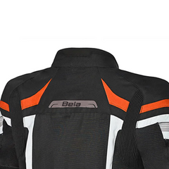 BELA HIGHLAND GIACCA UOMO MOTO NERO BIANCO ARANCIONE 