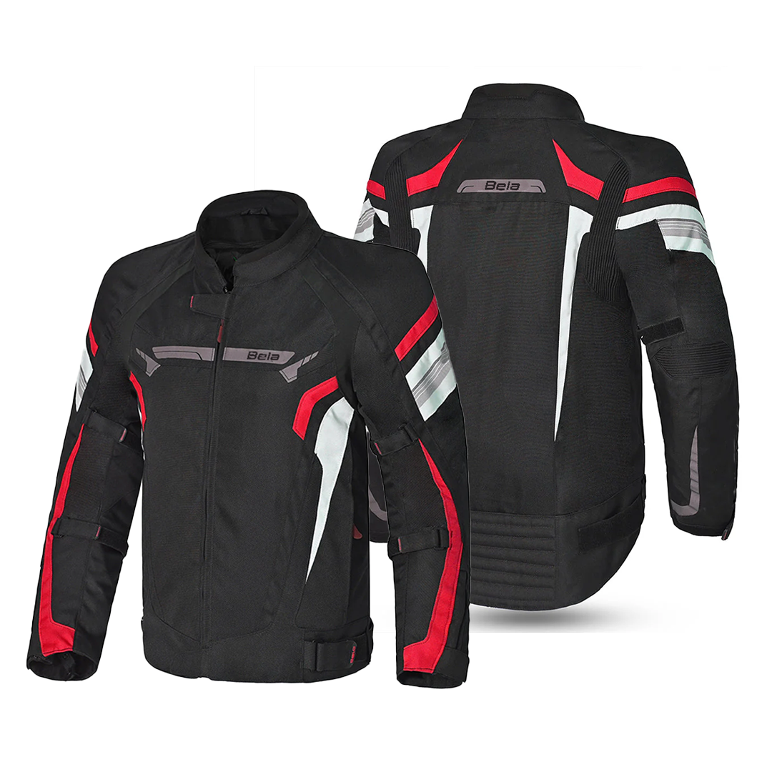 BELA HIGHLAND GIACCA UOMO MOTO NERO ROSSO 
