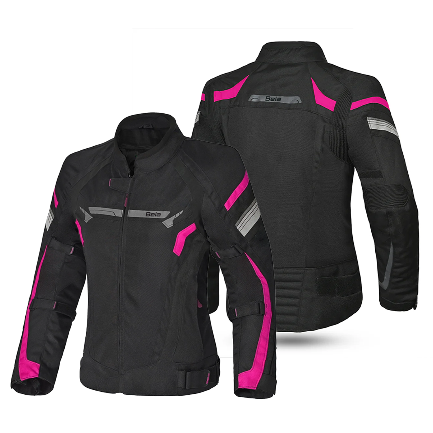 BELA HIGHLAND GIACCA DONNA MOTO NERO ROSA 