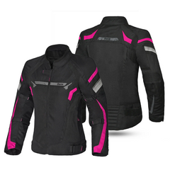 BELA HIGHLAND GIACCA DONNA MOTO NERO ROSA 