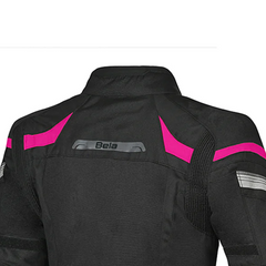 BELA HIGHLAND GIACCA DONNA MOTO NERO ROSA 