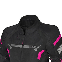 BELA HIGHLAND GIACCA DONNA MOTO NERO ROSA 