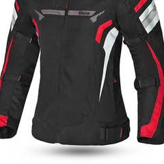 BELA HIGHLAND GIACCA DONNA MOTO NERO ROSSO 
